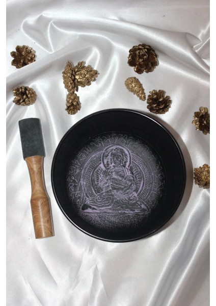 Tibet Çanağı Çanı Kasesi Meditasyon Çanı Yoga Çanı Tibet Çanağı Singing Bowl Mor