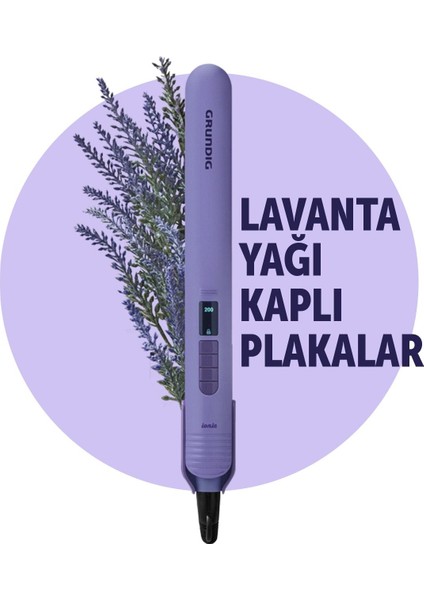 Hs 7032 Botanika Lavanta Yağı Kaplı Plakalı Iyonik Saç Düzleştirici