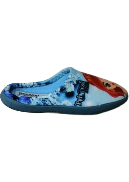 Kız Çocuk Mavi Prenses Figürlü Ev Içi Terlik modelleri
