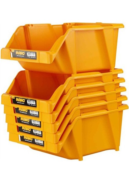 Plastik Avadanlık Parça Kutusu 4 Parça Sarı 265X420X177 mm