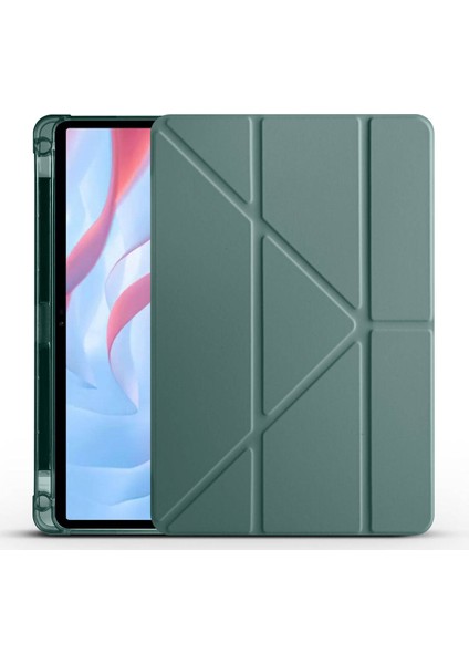 Huawei Honor Pad X9 11.5 Uyumlu Akıllı Kapak Kalem Bölmeli Tri Folding Tablet Kılıfı