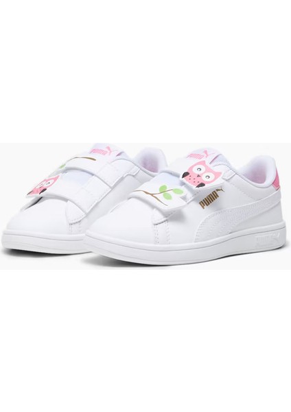 Beyaz Kız Çocuk Yürüyüş Ayakkabısı 39443401 Puma Smash 3.0 Owl V Ps