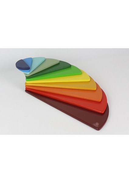 Aliwooden 6+ Yaşa Özel Waldorf Gökkuşağı Yarım Daire Tabla Seti