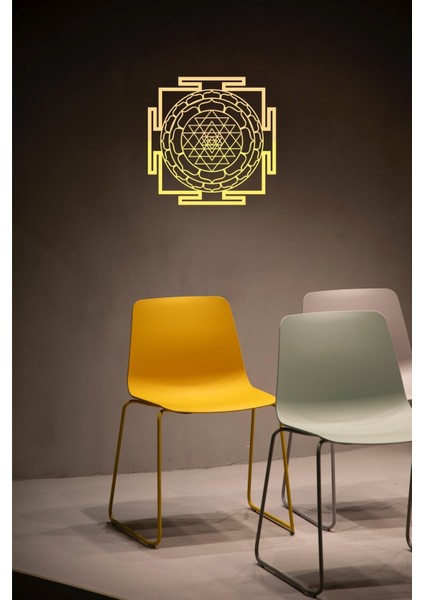 Sri Yantra Ahşap Duvar Sanatı, Meditasyon Duvar Dekoru, Kutsal Geometri Ev Dekorasyonu, Mdf Tablo