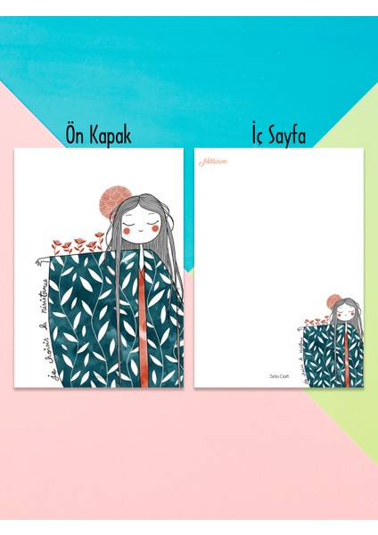 Girl Çizgisiz Notepad 13 Günlük Planlayıcı, Defter, To Do List, Not Defteri, Ajanda