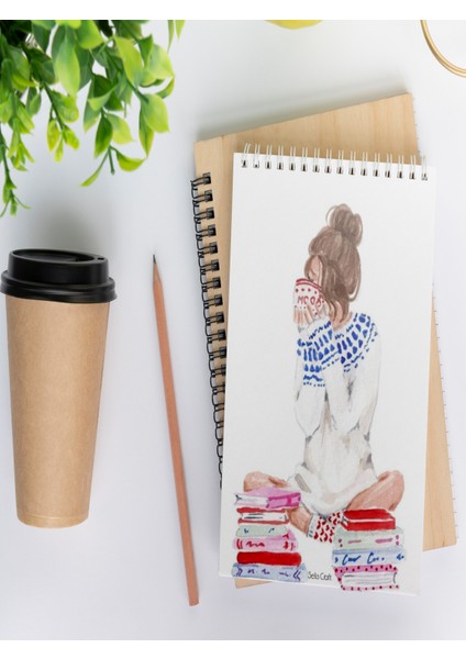 Girl Çizgisiz Notepad 17 Günlük Planlayıcı, Defter, To Do List, Not Defteri, Ajanda