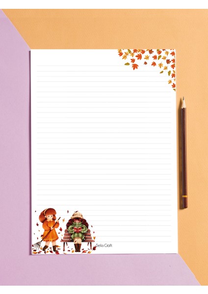 Sonbahar Temalı Notepad 03 Günlük Planlayıcı, Defter, To Do List, Not Defteri, Ajanda