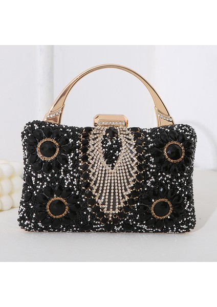 Ruyı Rhinestone Çivili Elbise Çantası Abiye Çanta (Yurt Dışından)