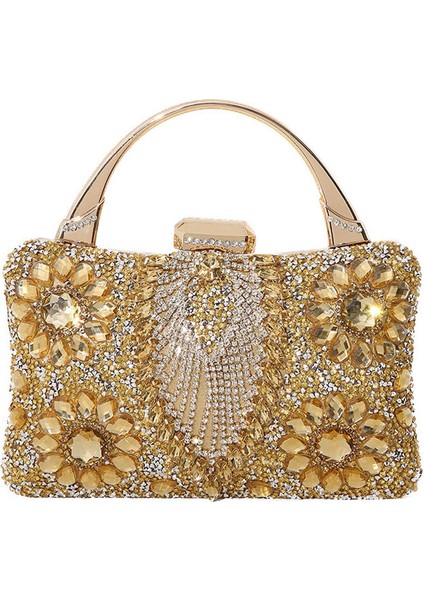 Ruyı Rhinestone Çivili Elbise Çantası Abiye Çanta (Yurt Dışından)