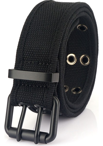 Günlük Çift Pimli Tokalı Yüz Kanvas Kemer (Yurt Dışından)