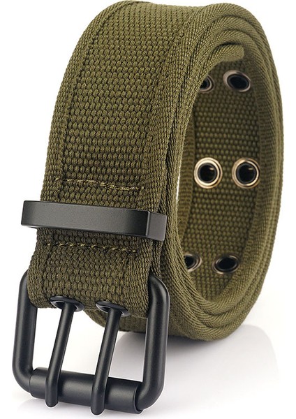 Günlük Çift Pimli Tokalı Yüz Kanvas Kemer (Yurt Dışından)