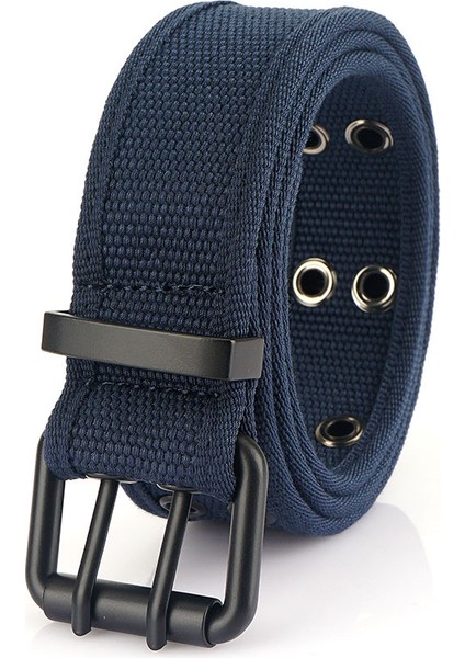 Günlük Çift Pimli Tokalı Yüz Kanvas Kemer (Yurt Dışından)