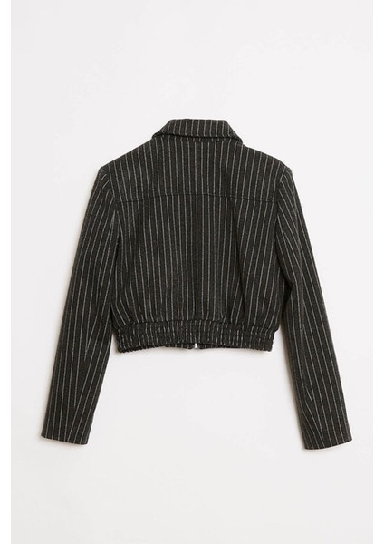 Çizgi Detaylı Fermuarlı Bomber Ceket D88598 fiyatları