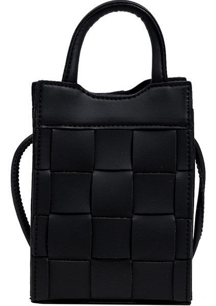 Dokuma Cep Telefonu Küçük El Tipi Kare Kore Tarzı Kişiselleştirilmiş Omuz Crossbody Çantası (Yurt Dışından)
