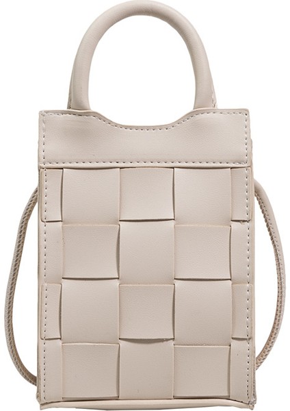 Dokuma Cep Telefonu Küçük El Tipi Kare Kore Tarzı Kişiselleştirilmiş Omuz Crossbody Çantası (Yurt Dışından)