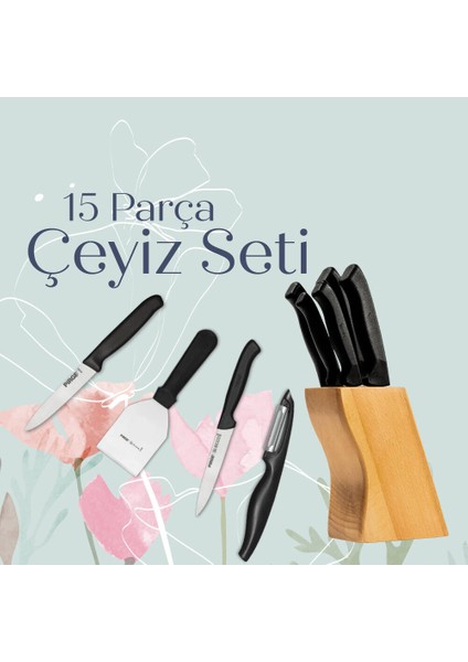 Çeyizlik Bıçak Seti – 15 Parça