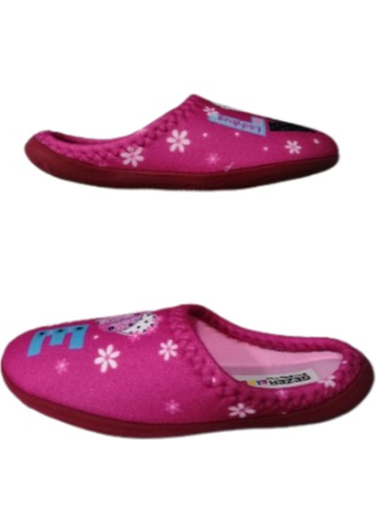 Kız Çocuk Pembe Love Figürlü Ev Içi Ultra Hafif Kaymaz Taban Kız Çocuk Terliği GZRTR5288