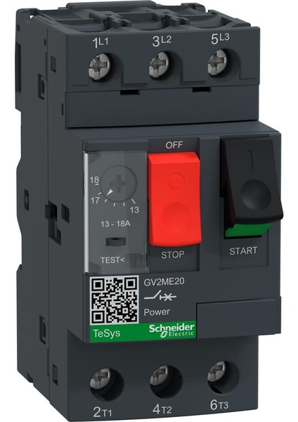 SCHNEIDER TESYS DECA GV2ME20 MOTOR KORUMA ŞALTERİ (13A-18A)
