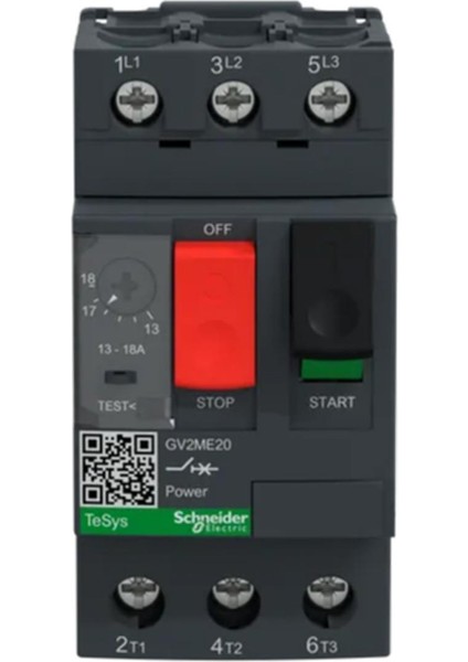 SCHNEIDER TESYS DECA GV2ME20 MOTOR KORUMA ŞALTERİ (13A-18A)