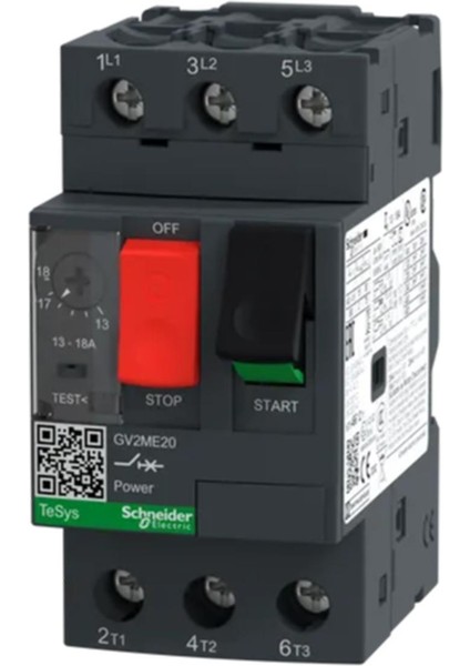 SCHNEIDER TESYS DECA GV2ME20 MOTOR KORUMA ŞALTERİ (13A-18A)