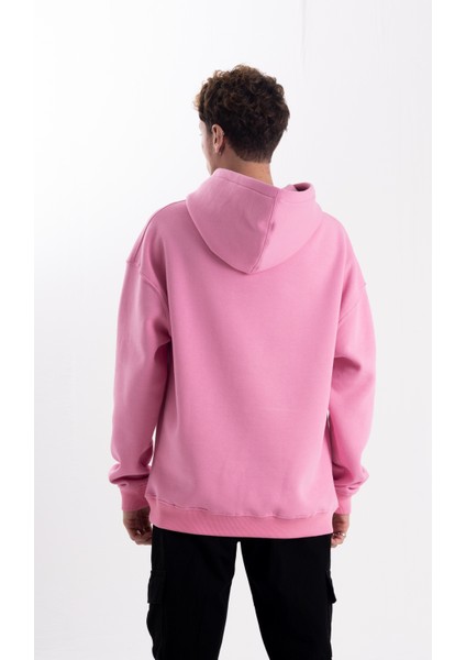 Unisex Oversize Paranoai Baskı Kapşonlu Sweatshirt