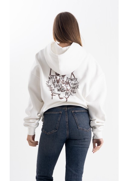 Unisex Oversize Cactus Jack Baskı Kapşonlu Sweatshirt modelleri