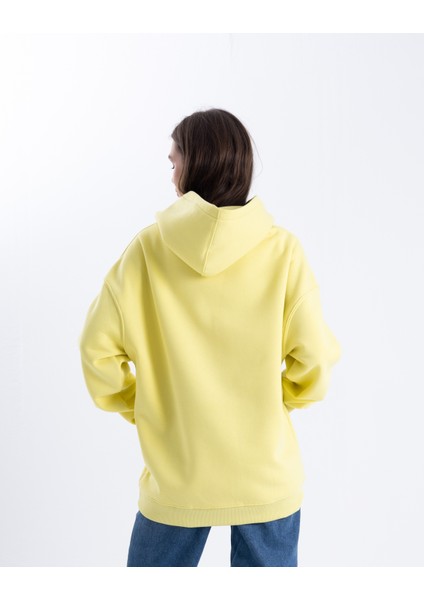 Unisex Oversize Nasa Baskı Kapşonlu Sweatshirt modelleri