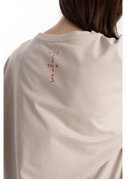 Unisex Oversize Cactus Jack Baskı Tshirt