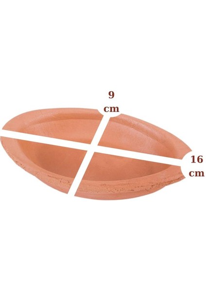 Elizi Çömlekleri 3’lü Mini Oval Kase, Çok Amaçlı Toprak Sunum Servis Kase Çömlek 3 Adet
