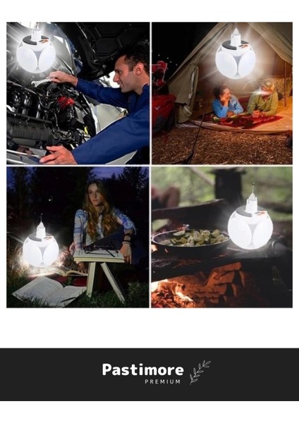 Solar Güneş Enerji ve USB Sarjlı 5 Kanatlı Bahçe Aydınlatma LED Askılı Pratik Kamp Lamba indirimleri