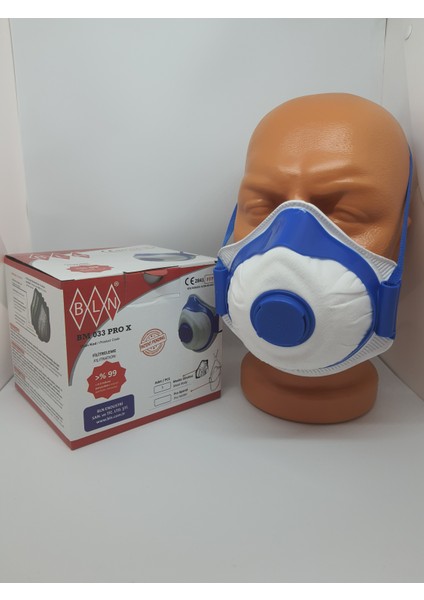 Bln Bm 033 Pro x Ffp3 Profesyonel Ventilli Toz Maske (5APARAT - 5 Maske)