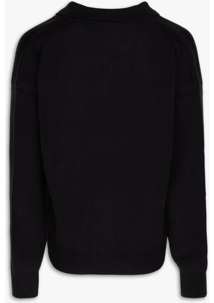 Kadın Polo Yaka Uzun Kollu Crop Triko - Minimalist & Şık modelleri
