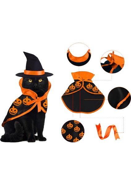 Cadılar Bayramı Kedi ve Köpek Evcil Hayvan Kostümü Sihirli Pelerin (Yurt Dışından) modelleri