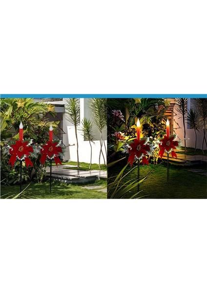 2 Noel Açık Güneş Noel Ağacı Mumu Yer Işıkları (Yurt Dışından) modelleri