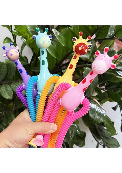 4 Paket Çok Yönlü Vantuz Zürafa Teleskopik Boru Eğitici Yenilik Dekompresyon Oyuncakları (Yurt Dışından) modelleri