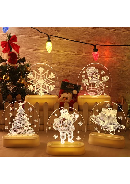 5 Küçük Gece Lambası Noel Süslemeleri (Yurt Dışından)