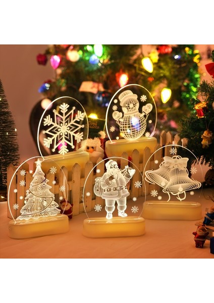 5 Küçük Gece Lambası Noel Süslemeleri (Yurt Dışından) fiyatları