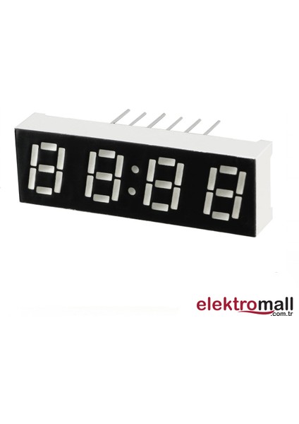 0.56 Inç 4 Basamaklı Saat Tipi Kırmızı Anot 7 Segment Gösterge