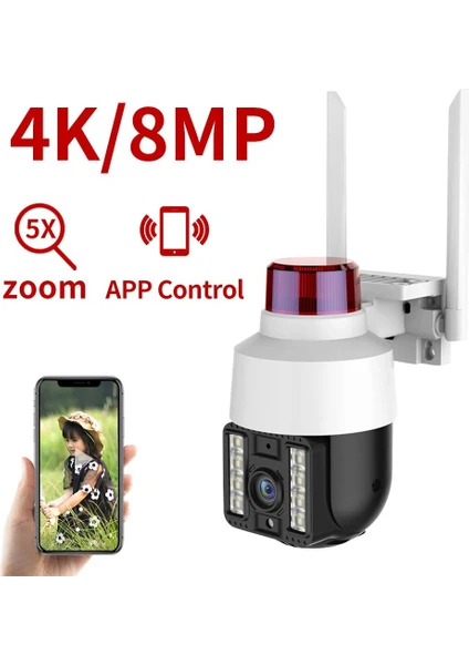 Çakarlı Speed Dome Kablosuz Dış Mekan Güvenlik Kamerası CMR21 Camera Alarm-Özellikli CMR21QSL