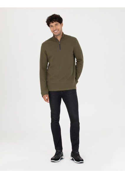 Pierre Cardin Erkek Haki Regular Fit Sweatshirt 50275986-VR027