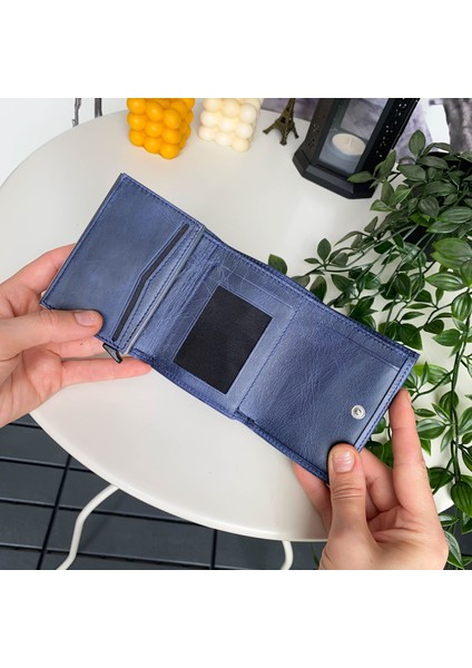Pescol - Hakiki Deri RFID Korumalı Otomatik Mekanizmalı Akıllı Kartlık/Cüzdan