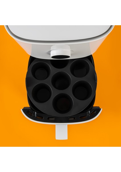 Silikon Airfryer Muffin Kek Kalıbı Siyah modelleri