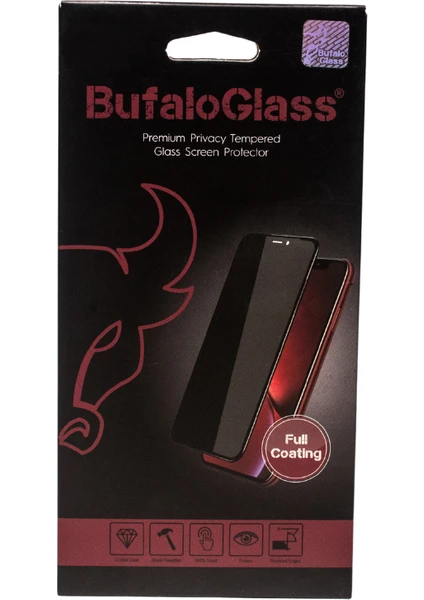 Bufalo Glass Bufaloglass iPhone 15 Pro Uyumlu Hayalet Ekran Koruyucu / Privacy Screen Protector