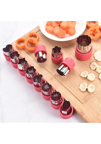 Ruyı 12 Parçalı El Koruyucu Paslanmaz Çelik Bisküvi Kesme Bento Dekoratif Kabak Çiçek Kesici Mutfak Çiçek Kesme Şekillendirme Aracı (Yurt Dışından)