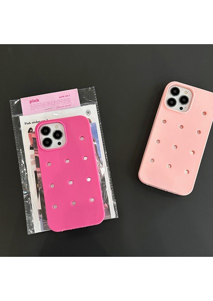 Iphone 12 Pro Max Kılıf Için Delikli Kılıf Dıy Snap-On Dekorasyon (Yurt Dışından) modelleri