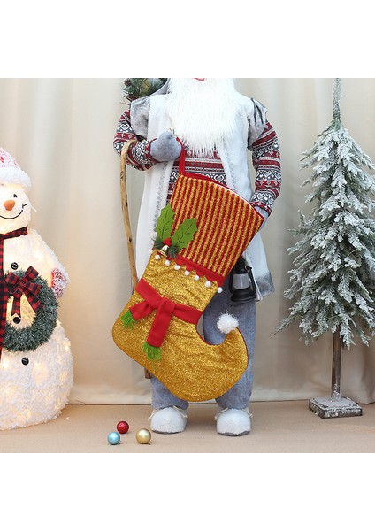 Noel Büyük Boy Noel Çorap Hediye Çantası (Yurt Dışından)