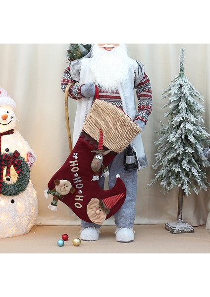 Noel Büyük Boy Noel Çorap Hediye Çantası (Yurt Dışından)