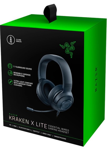 Kraken X Lite 7.1 Surround Mikrofonlu Kablolu Gaming Kulaklık RZ04-02950100-R381