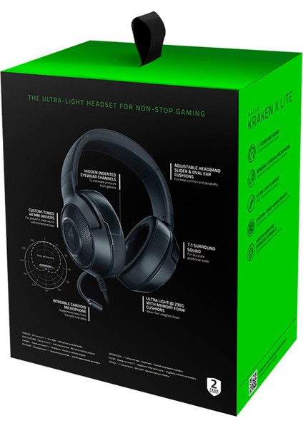 Kraken X Lite 7.1 Surround Mikrofonlu Kablolu Gaming Kulaklık RZ04-02950100-R381