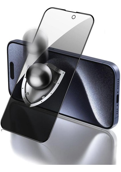 iPhone 15 Plus Premium Privacy Ekstra Korumalı Tam Kaplayan Cam Ekran Koruyucu